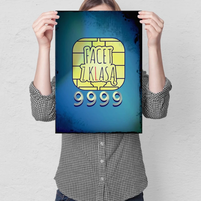 Plakat metalowy Facet z  klasą