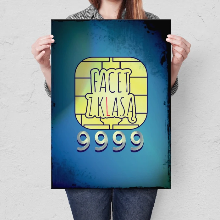 Plakat metalowy Facet z  klasą