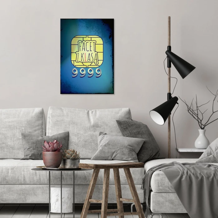 Plakat metalowy Facet z  klasą