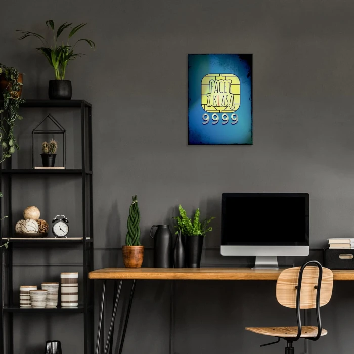 Plakat metalowy Facet z  klasą