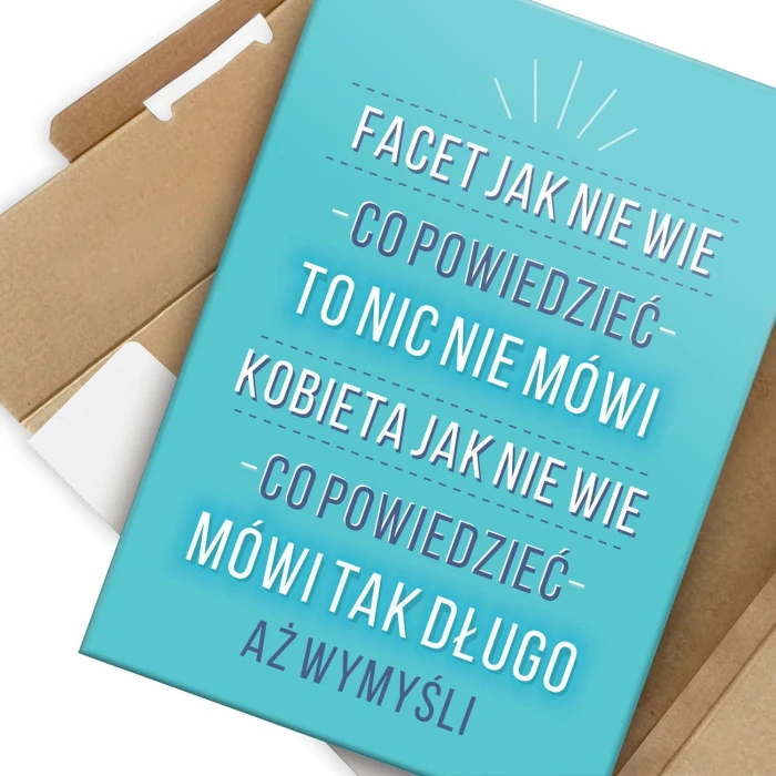 Plakat metalowy Facet a kobieta