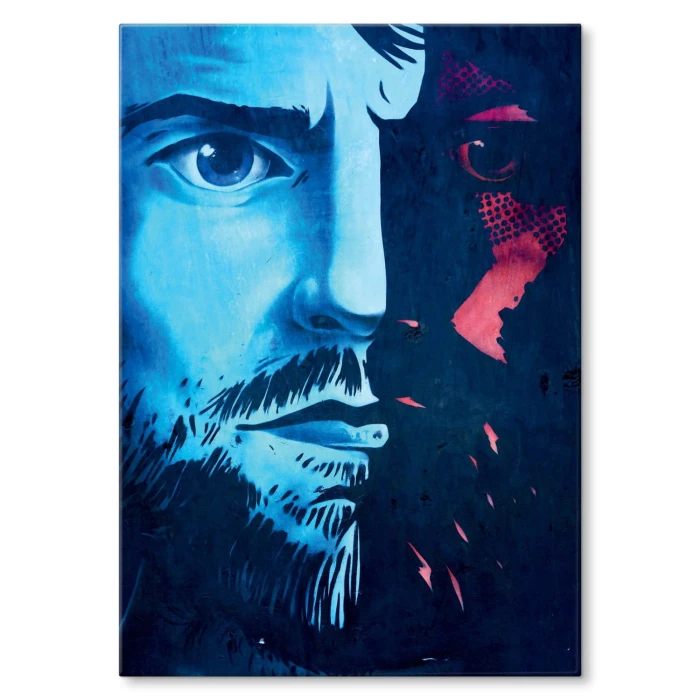 Plakat metalowy Twarz Dwa oblicza