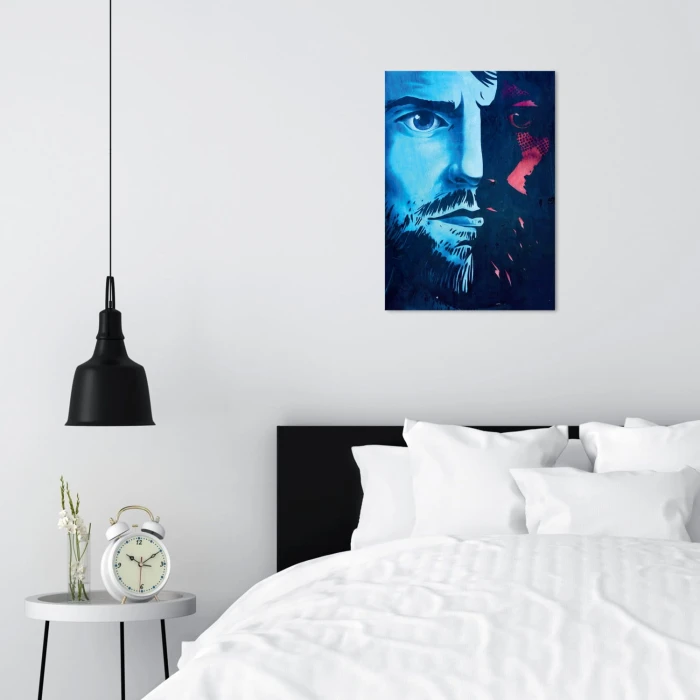 Plakat metalowy Twarz Dwa oblicza