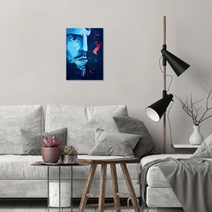 Plakat metalowy Twarz Dwa oblicza