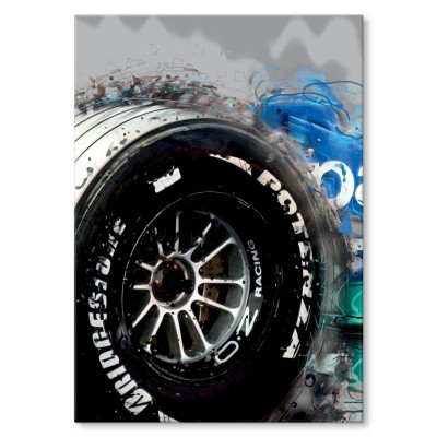 Plakat metalowy Formuła 1 Opona