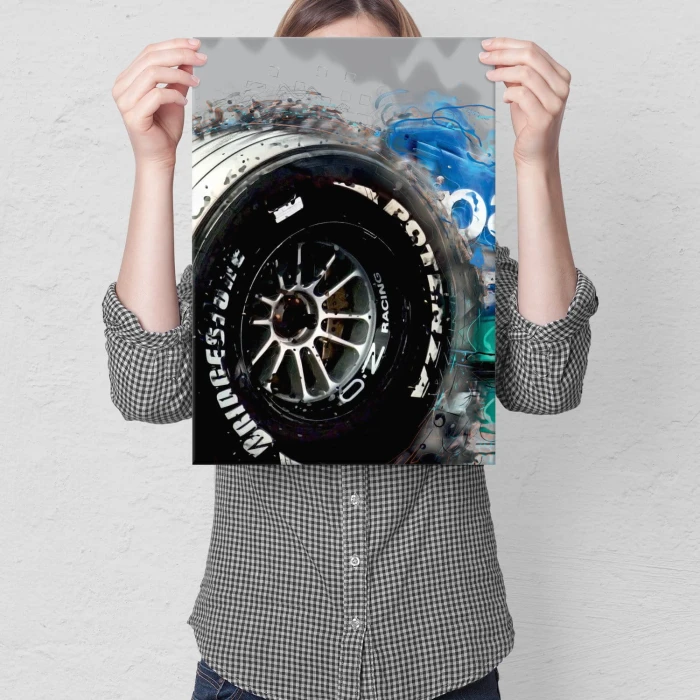 Plakat metalowy Formuła 1 Opona