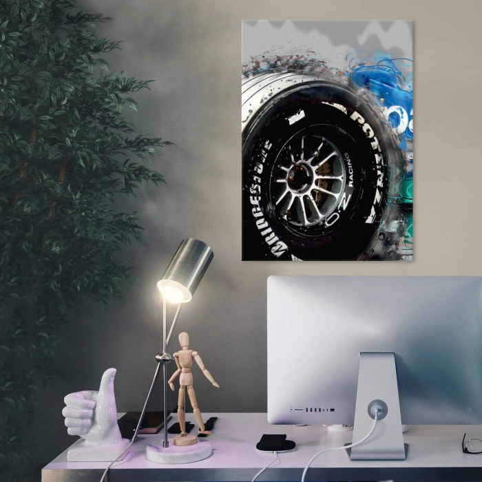 Plakat metalowy Formuła 1 Opona