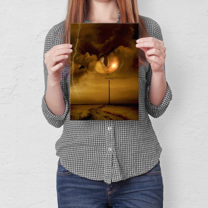 Plakat metalowy Groźne niebo