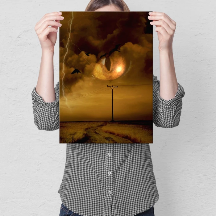 Plakat metalowy Groźne niebo