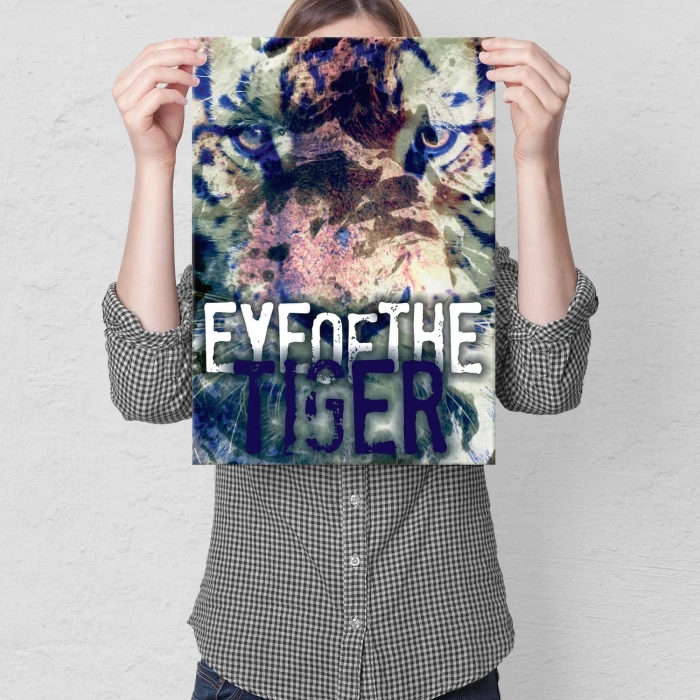 Plakat metalowy Eye of the tiger
