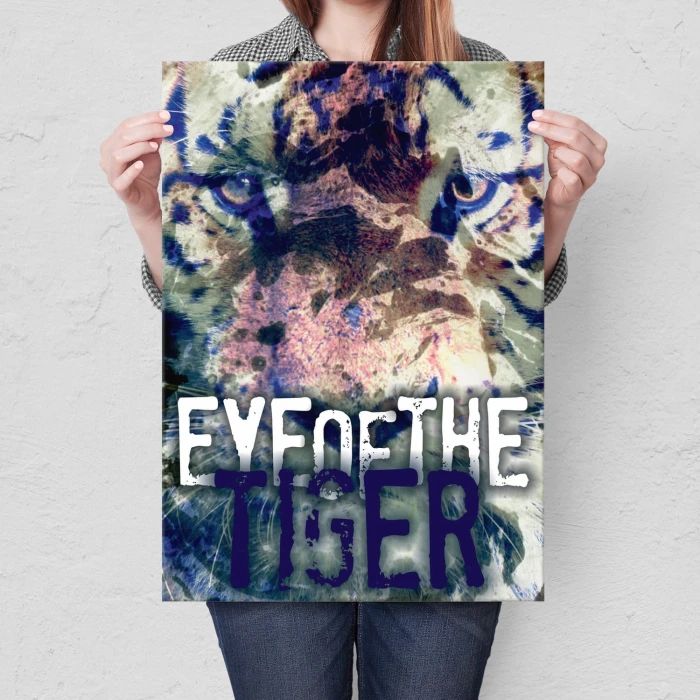 Plakat metalowy Eye of the tiger