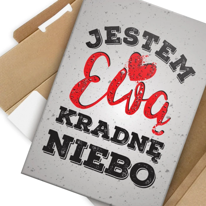 Plakat metalowy Jestem Ewą kradnę niebo