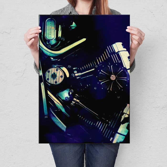 Plakat metalowy Silnik