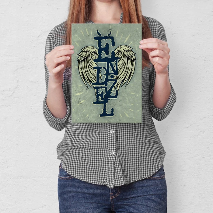 Plakat metalowy Endżel Angel