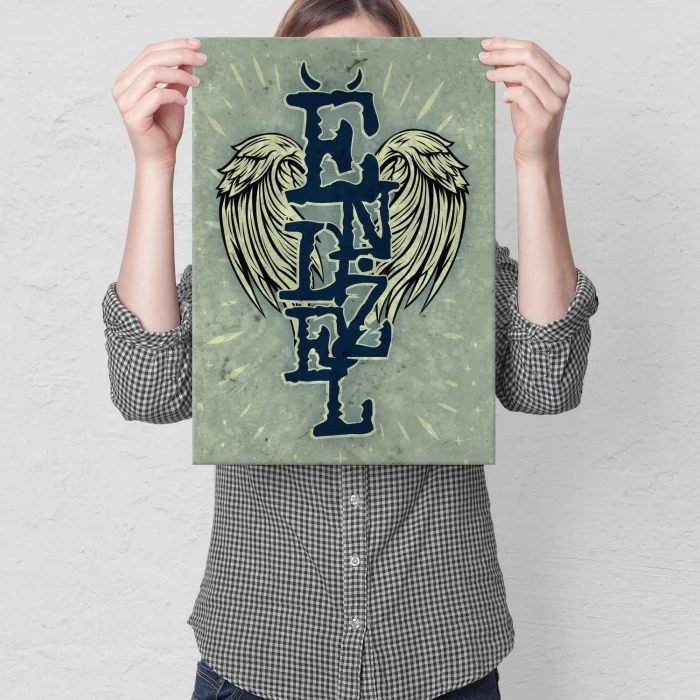 Plakat metalowy Endżel Angel