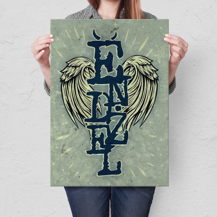Plakat metalowy Endżel Angel