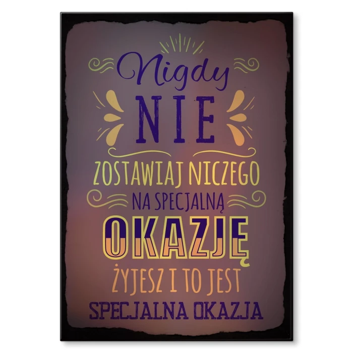 Plakat metalowy specjalna okazja