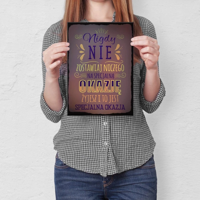 Plakat metalowy specjalna okazja