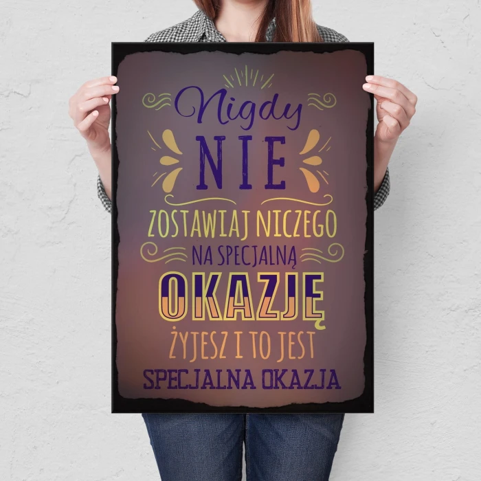 Plakat metalowy specjalna okazja