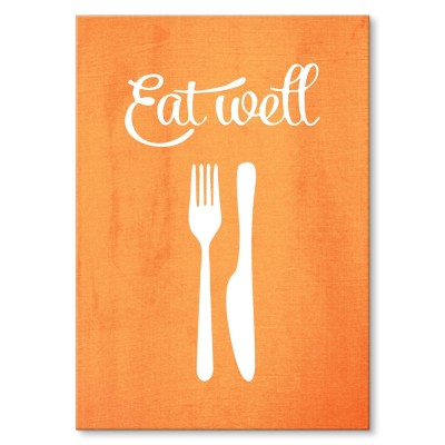 Plakat metalowy Eat well
