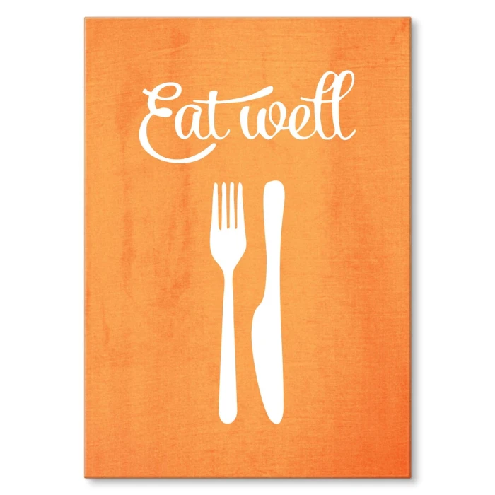 Plakat metalowy Eat well