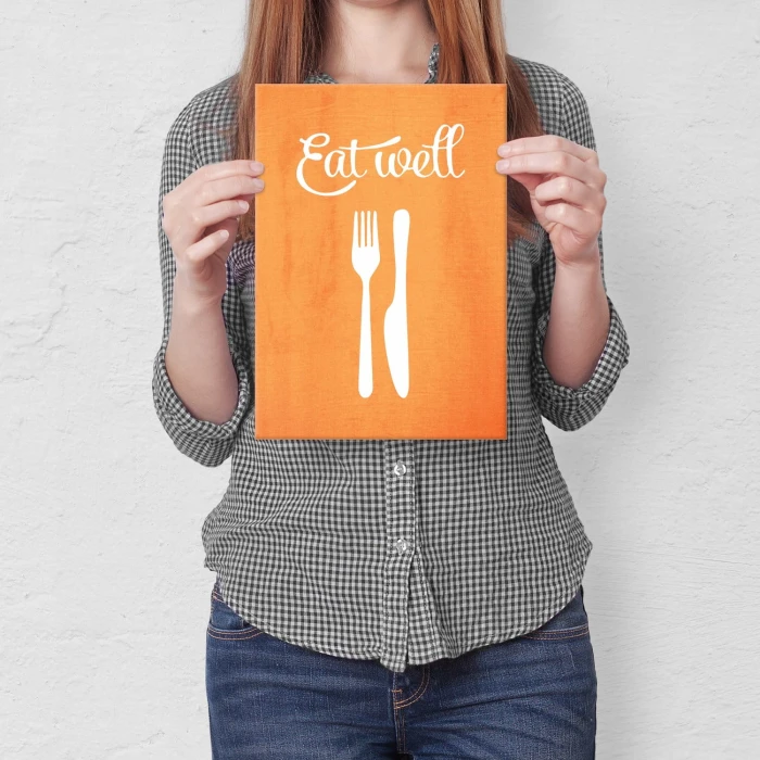 Plakat metalowy Eat well
