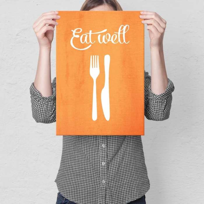 Plakat metalowy Eat well