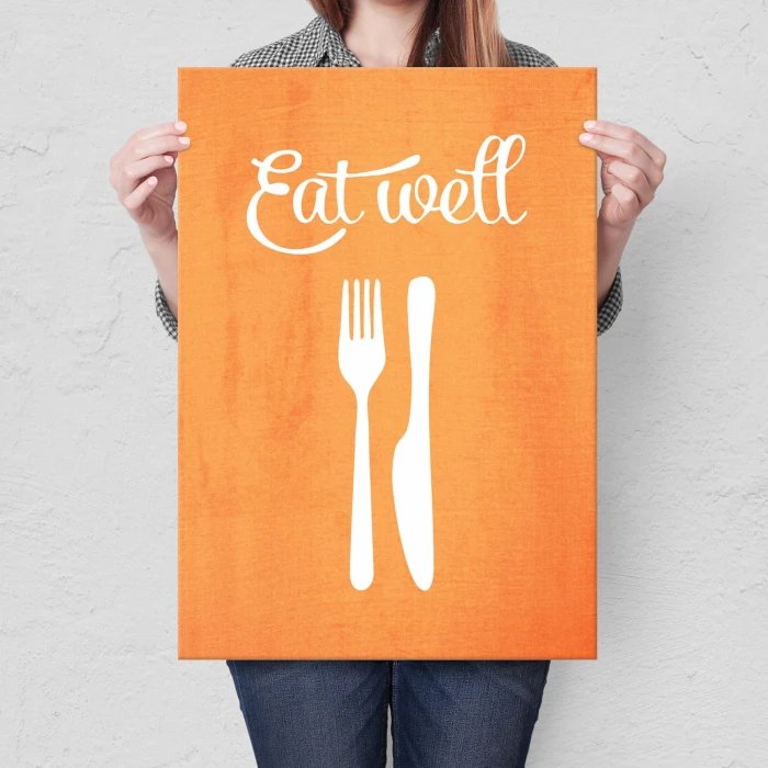 Plakat metalowy Eat well