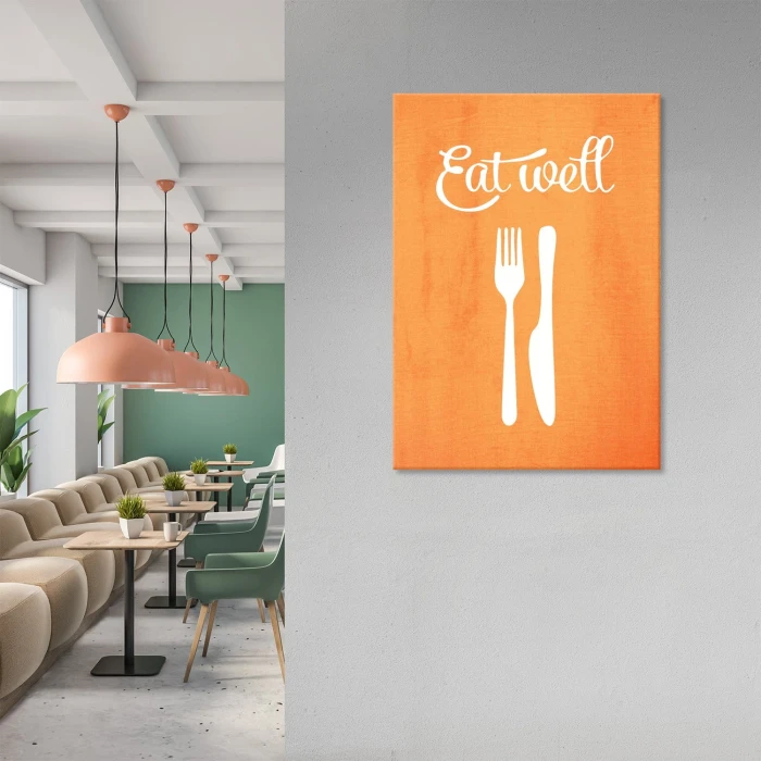 Plakat metalowy Eat well