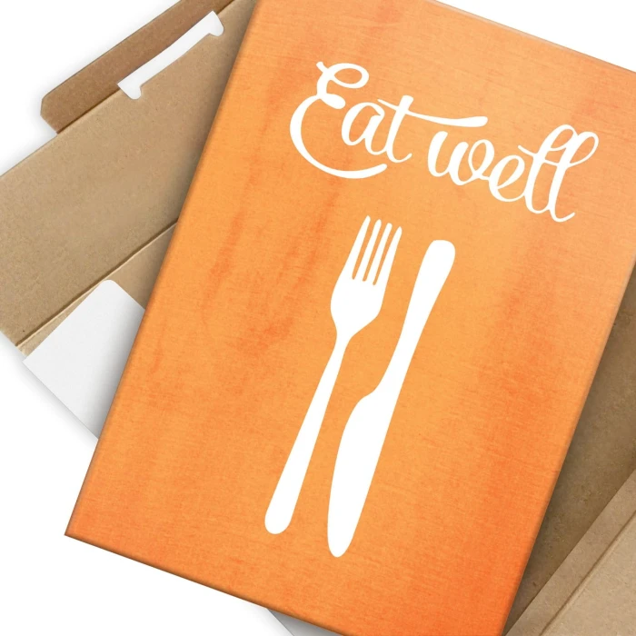 Plakat metalowy Eat well