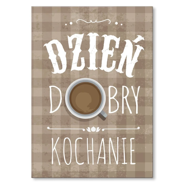 Plakat metalowy Dzień dobry kochanie