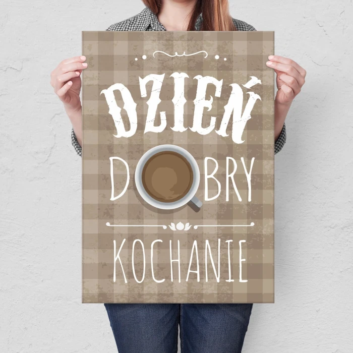 Plakat metalowy Dzień dobry kochanie