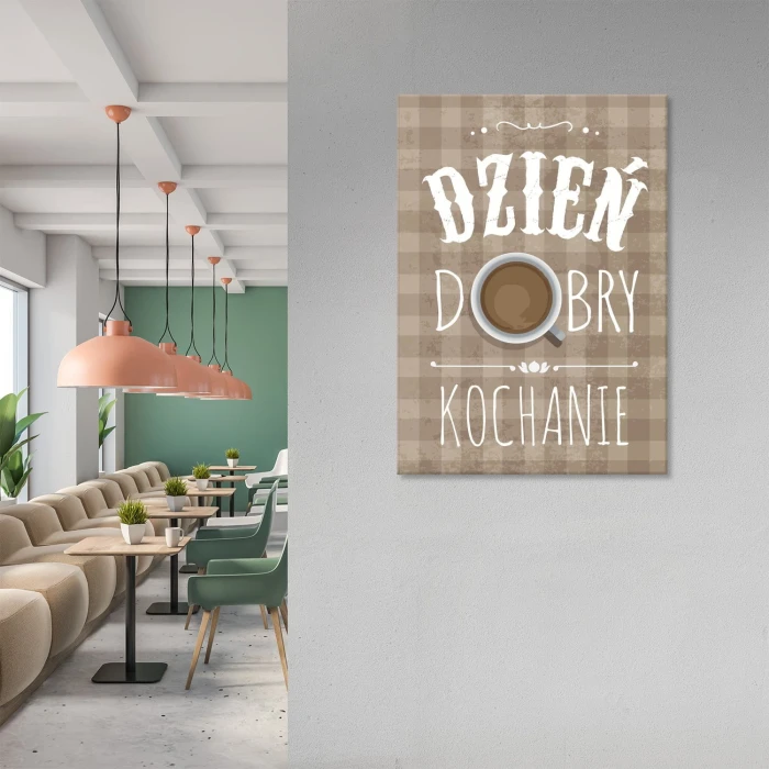 Plakat metalowy Dzień dobry kochanie