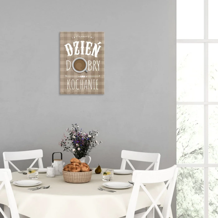 Plakat metalowy Dzień dobry kochanie