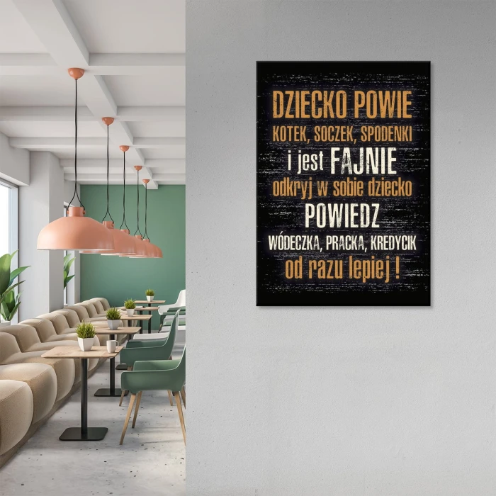 Plakat metalowy Dziecko powie
