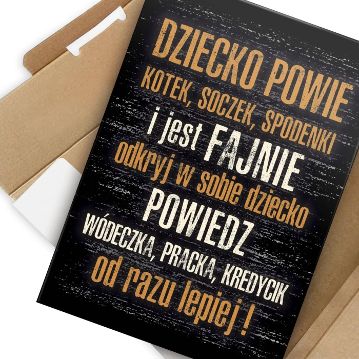 Plakat metalowy Dziecko powie