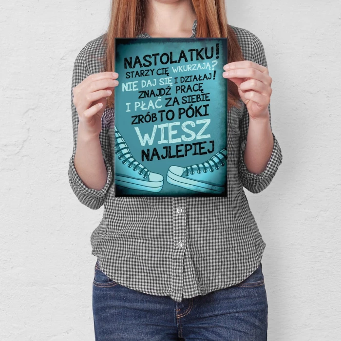 Plakat metalowy Wiesz lepiej nastolatku