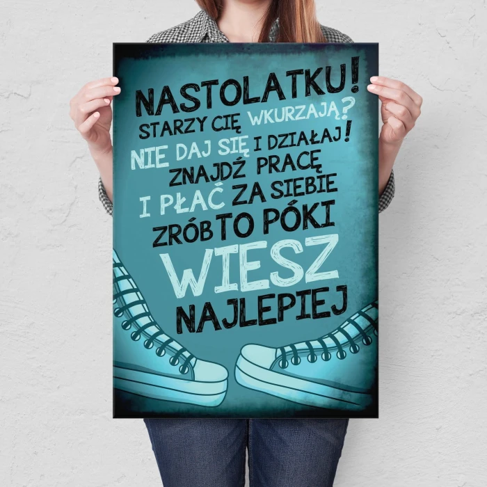 Plakat metalowy Wiesz lepiej nastolatku