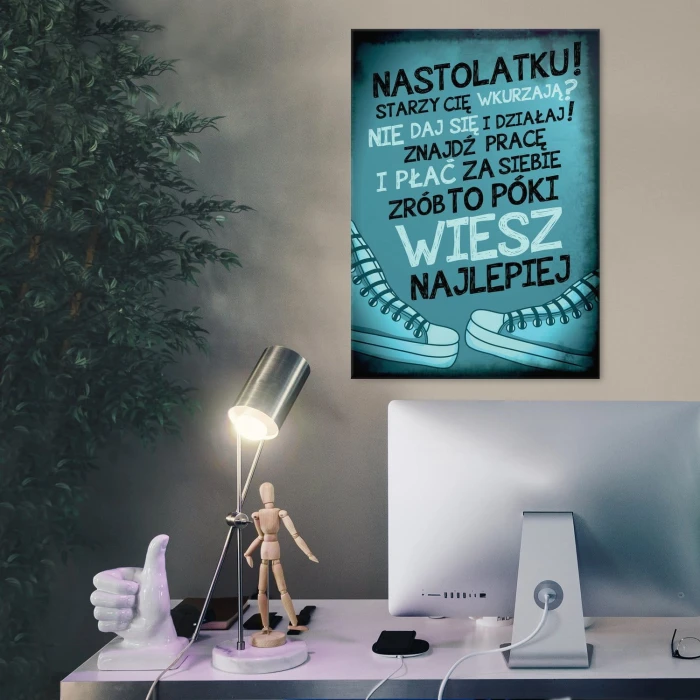 Plakat metalowy Wiesz lepiej nastolatku