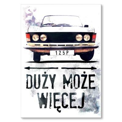 Plakat metalowy Duży może więcej