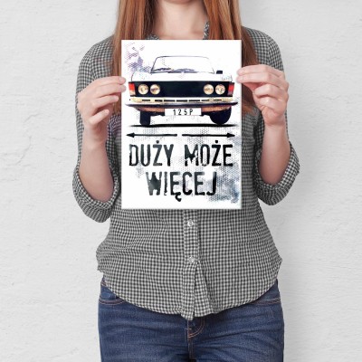 Plakat metalowy Duży może więcej