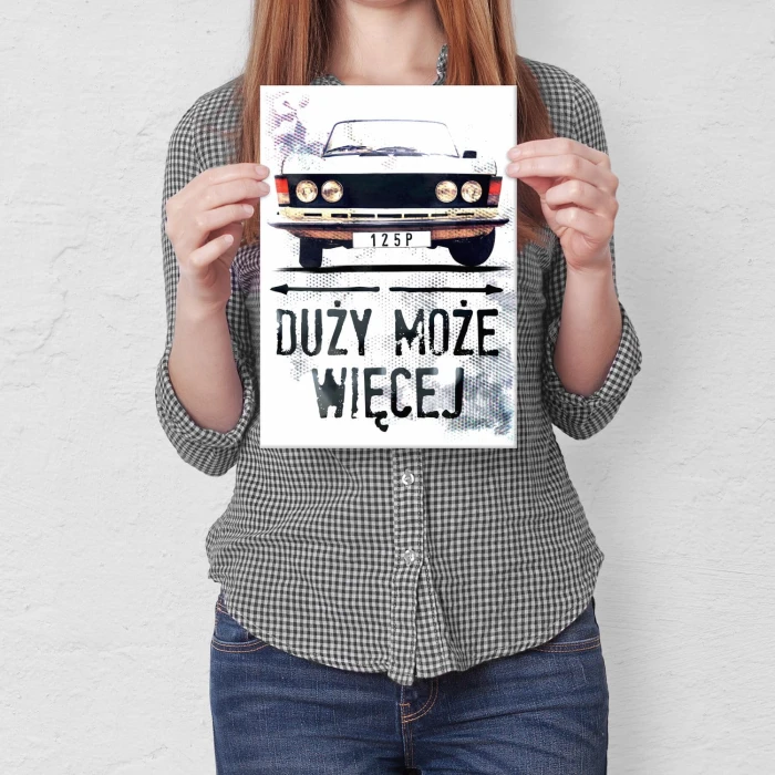 Plakat metalowy Duży może więcej