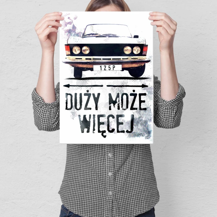 Plakat metalowy Duży może więcej