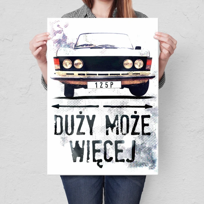 Plakat metalowy Duży może więcej