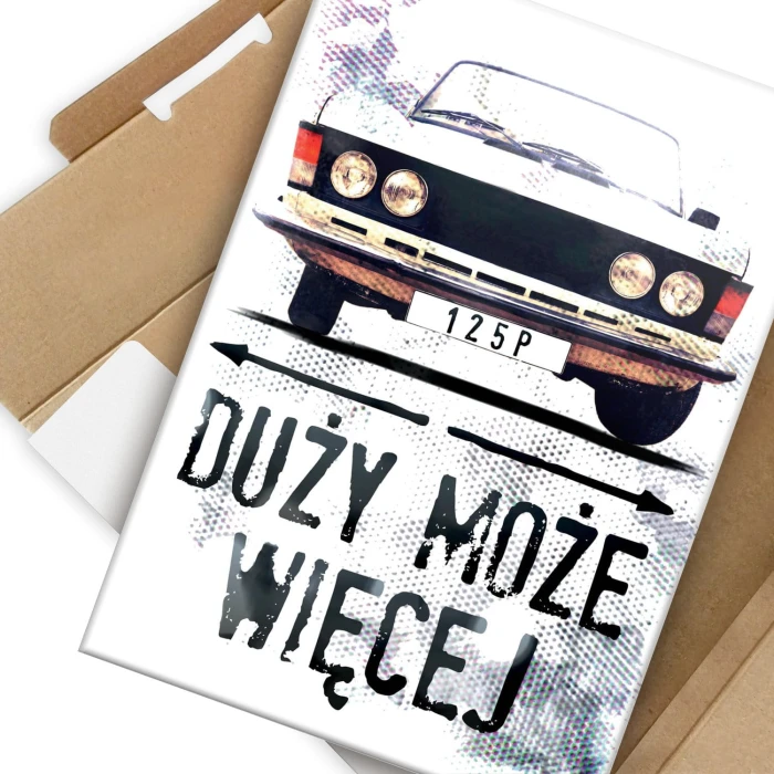 Plakat metalowy Duży może więcej