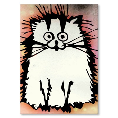 Plakat metalowy Kotek