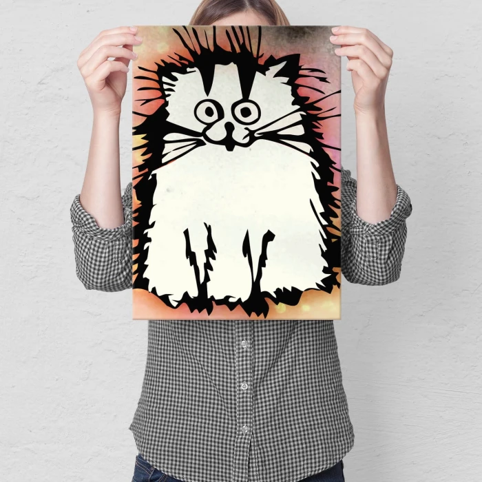 Plakat metalowy Kotek