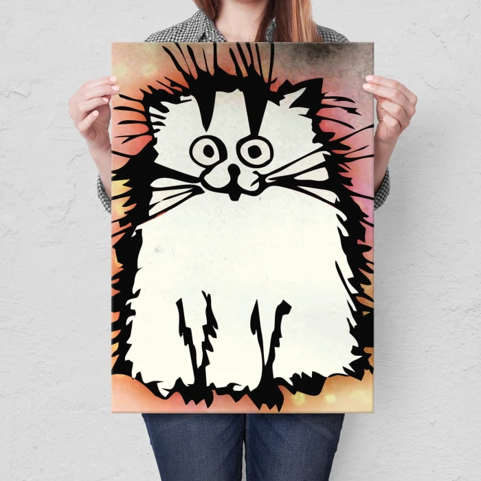 Plakat metalowy Kotek