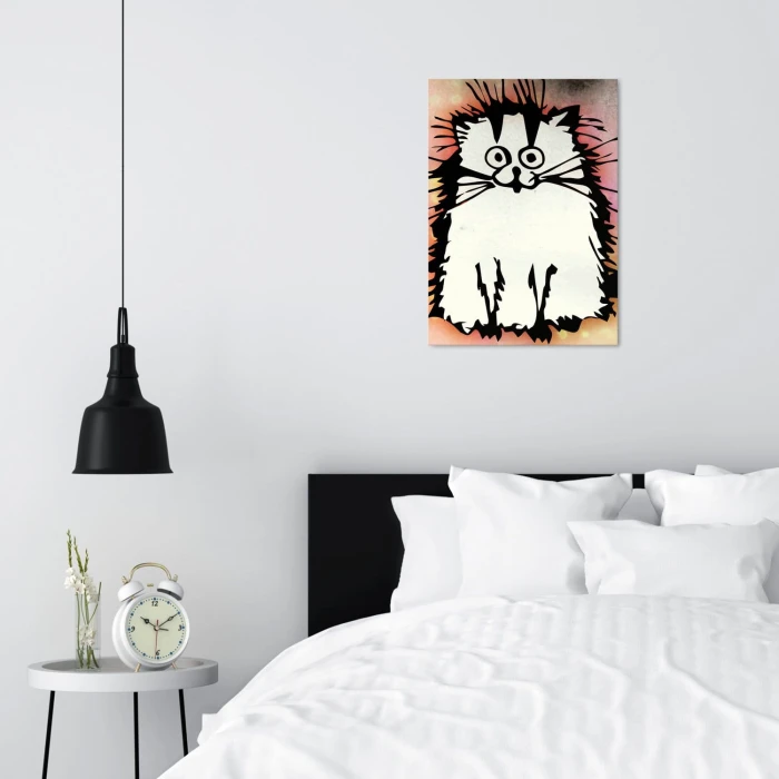 Plakat metalowy Kotek