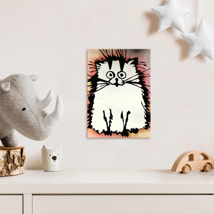 Plakat metalowy Kotek